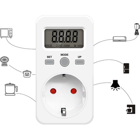 Energieverbrauchszähler, 230 V 16 A Stromzählersteckdose (1/4)