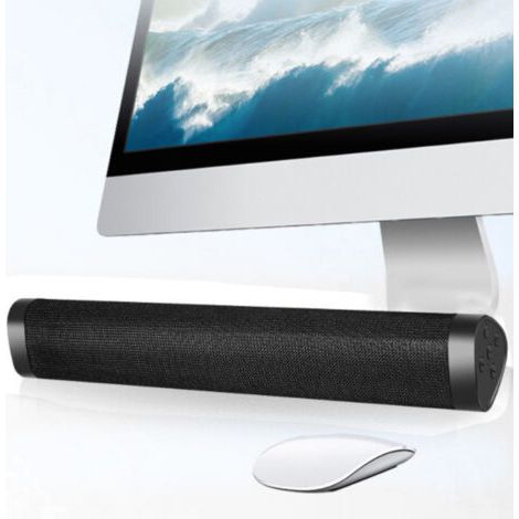 QORVA-Bluetooth Enceinte de haut-parleur sans fil Soundbar Soundbar Surround Stéréo ordinateur pour la maison noire
