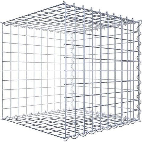 Gabiondeco - Gabion - Element de prolongation en longueur 50 cm x 50 cm x 50 cm (L x H x P). maille 5 x 5 cm. Spirale. Avert.: il manque une grille - Made in Germany (1/5)