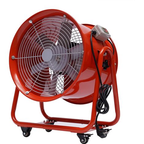 Ventilateur de construction ventilateur axial 18,5'' ventilateur de conduit industriel pour usines sous-sols chantiers navals, 220 V 1100 W 2800 tr/min