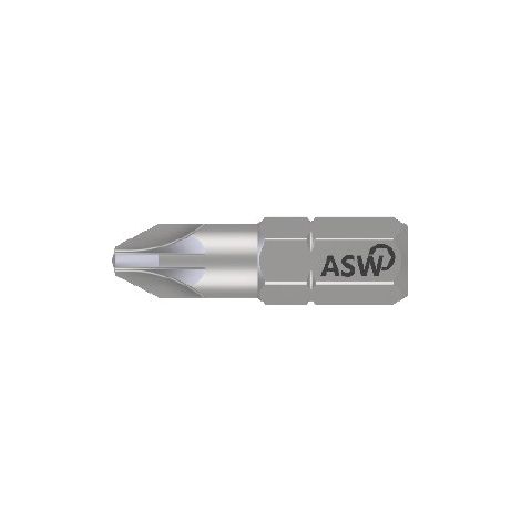 ASW -  PUNTAS PZ POZIDRIV CORTAS PZ 0  x 25 mm. PROFESIONAL