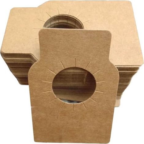 Lot de 100 étiquettes en kraft pour bouteilles de vin, étiquettes réutilisables à suspendre, idéales pour cave à vin, champagne et décoration cadeau (1/5)