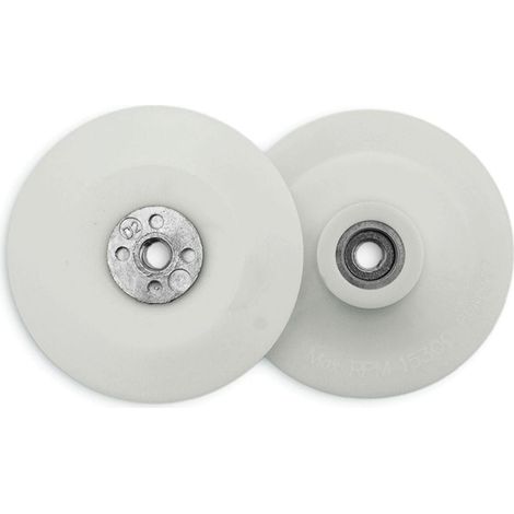Flexipads World Class 20018 White Angle Grinder Pad, 100mm (4-inch), M10 x 1.50 Thread, Compatible with Makita FLE20018