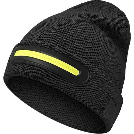 Bonnet d'hiver avec lampe frontale LED intégrée pour amis et famille (1/5)