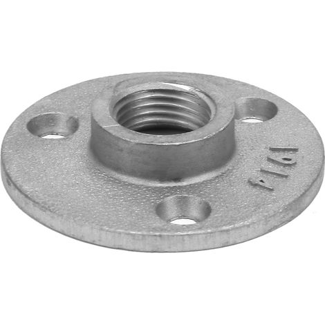 10 Stück Flanschrohrfußgewinde 65 mm DN15 aus Aluminiumlegierung/Gusseisen mit 3 Löchern (Aluminiumlegierung) (1/5)