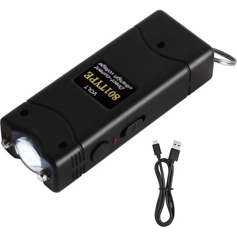 Linterna LED potente para defensa personal, protección nocturna para mujeres, mini linterna metálica para seguridad. (1/5)
