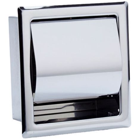Porte Papier Toilette,porte-rouleau de papier toilette en acier inoxydable chromé imperméable, boîte de papier rouleau de distributeur de tissus dissimulé pour salle de bains, vestiaire (1/5)