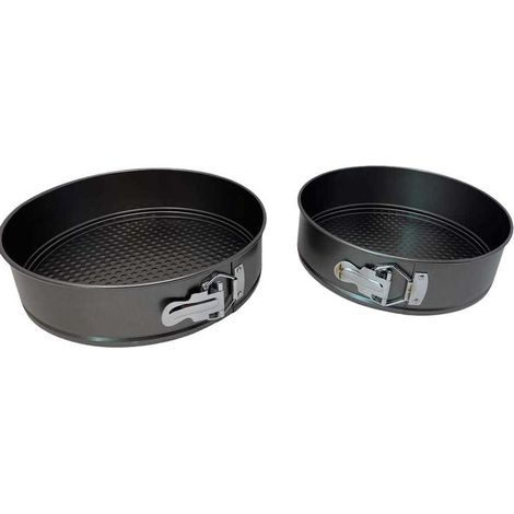 Set 2 teglie rotondo con cerniera apribile antiaderente da forno e frigo diverse dimensioni 24 25cm ruoto tortiera per cheescake (1/3)