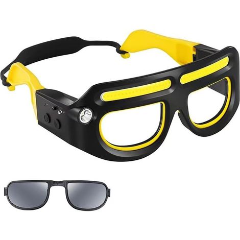 Work glasses, anti-fog cycling glasses, ultra-bright 400 lumens, USB rechargeable for night cycling, welding, night running, fishing (1/4)
