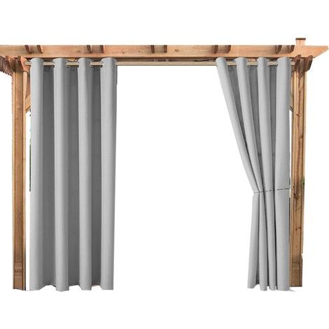 Wasserdichter Outdoor-Vorhang für Terrasse oder Pavillon, wärmeisolierender und schattenspendender Vorhang, 132 x 182 cm (52 x 72 Zoll), ein Vorhang (1/5)