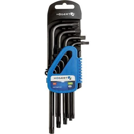 Jeu de Cle Torx, Set de Tournevis Torx, Tailles T10 à T50, Ensemble Torx, Fabriqué en Acier Alliage S2, Jeu de Cles Torx Résistant à la Déformation et à l'Usure - 9 Pièces (1/5)
