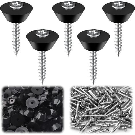 140 Clous d'étanchéité pour Bande à Picots - Boutons de Montage avec Clou 3,5 x 25 mm - Clous d'étanchéité avec bouton de montage - Boutons de montage - Film à picots pour drainage (1/5)