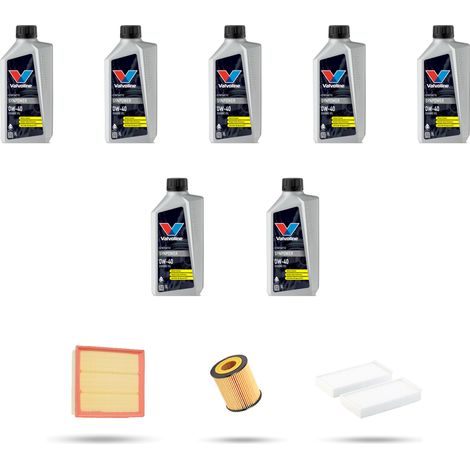 Kit tagliando 3 FILTRI e 7L OLIO compatibile con Bmw serie 7 (F01, F02) 740i 240kw dal 2008 (1/5)