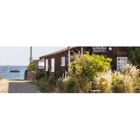 Tableau sur toile bassin d'Arcachon 30x97 cm - Impression sur Toile Murale Décorative - Image imprimée en HD sur Toile - Toile sur Châssis en Bois FSC - Fabriqué en France