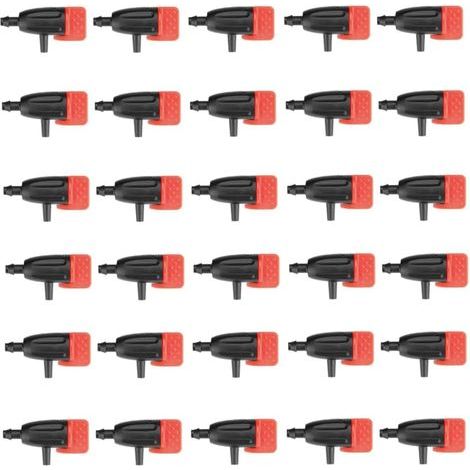 30 pièces 4 / 7mm arroseurs goutteurs d'irrigation, micro-arroseurs d'irrigation goutte à goutte Irrigation de jardin réglable Micro système d'irrigation goutte à goutte ensemble d'irrigation (1/5)