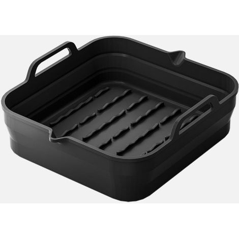 Bandeja silicona manacor freidora aire 8,5x27x24cm negra superf.antiadherente
