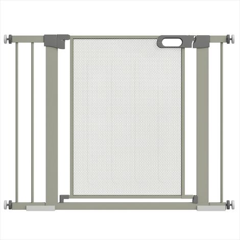 Barrière pour animaux 75-103 cm gris acier 103 x 2 x 76 cm (1/5)