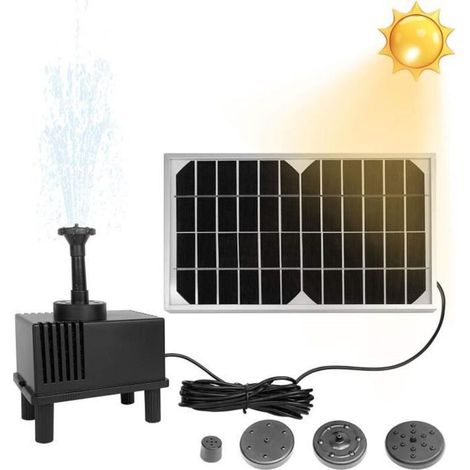 Bardusch - 5 W Pompe solaire pour Fontaine Plusieurs options de mode d\'extérieur Bassin de jardin pour jardin, Type D (1/4)