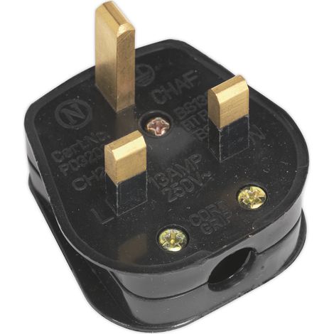 Sealey Black 13A Plug PL13/320S