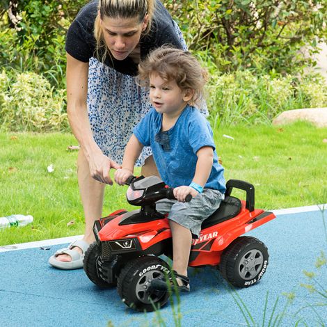 Quad GOODYEAR sous licence officielle, jouet pour enfants de 18 à 36 mois, avec lumières et sons, rouge. (1/5)