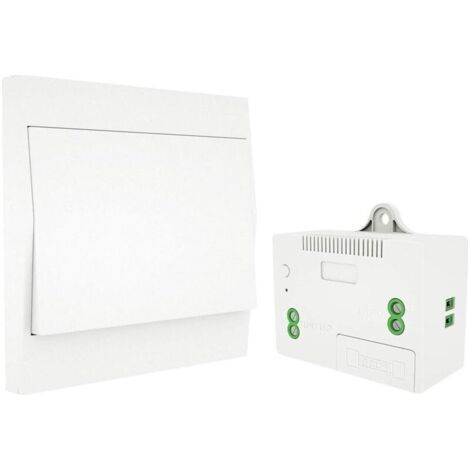 Interruptor inalámbrico, sin pilas, mando a distancia de pared, autoalimentado, sin cables, transmisor para panel de pared (kit unidireccional)