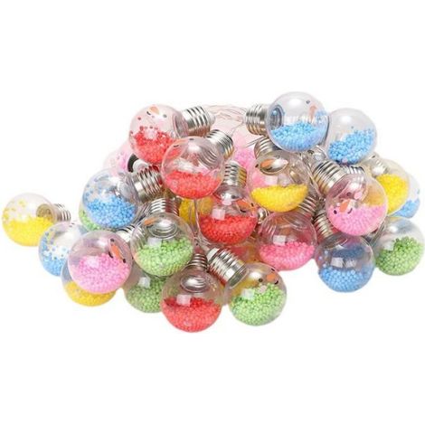 Guirlande lumineuse LED de Nol avec boules en mousse colorée, pour sapin de Nol, petite guirlande lumineuse colorée 3M (1/2)