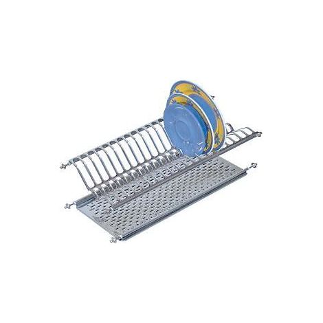 Scolapiatti per pensili da cucina con Vaschetta in Acciaio Inox Cm 76