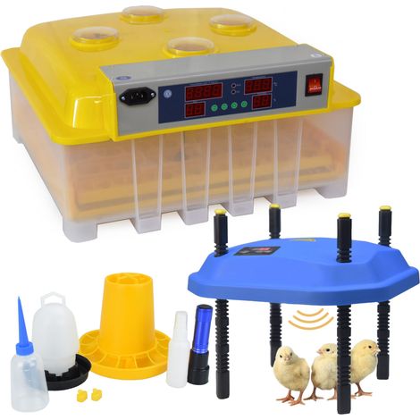 SET INCUBATRICE AUTOMATICA 56 POSTI TUTTE LE SPECIE CHIOCCIA ARTIFICIALE 25X25 KIT SVEZZAMENTO (1/5)