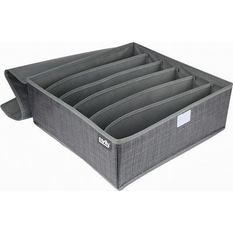 Cleafe - Portaoggetti Tessuto Organizer Contenitore Biancheria 6 Posti 32x32x12 Cm 69716 - (1/4)