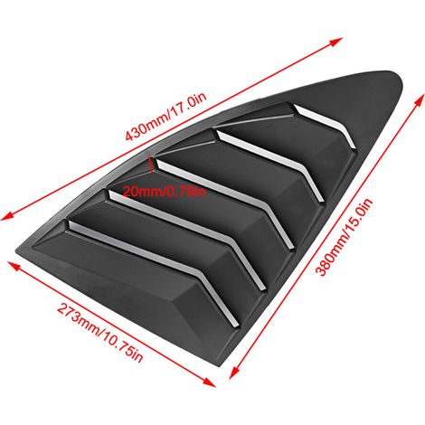 Kit de alerón trasero con rejillas de ventilación de 2 piezas en color negro para Toyota 86 y Subaru BRZ.