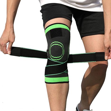 Manchons de compression pour les jambes et les genoux, pour soulager les douleurs et soutenir les genoux, la course à pied, l'haltérophilie et l'entraînement. (1/5)