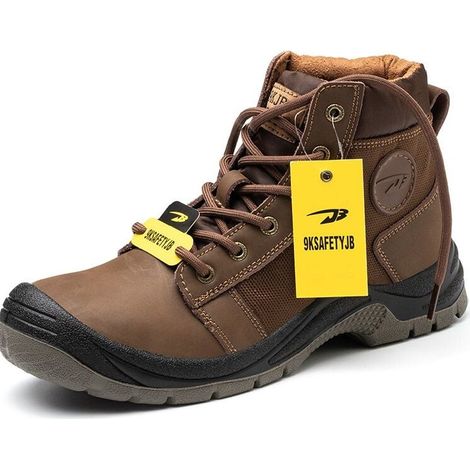 Chaussures De Sécurité - Bout Acier - Cuir Respirant Hydrofuge - Semelle Polyuréthane Double Densité - Pour Espaces Verts Et Chantiers - Taille 43