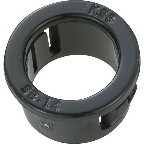 TRU COMPONENTS TC-SBR14203 Passacavo Ø (max.) 11.4 mm Spessore piastra (max.) 3.2 mm Poliammide Nero 100 pz.