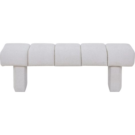 Panca in tessuto testurizzato Beige - NUBELO