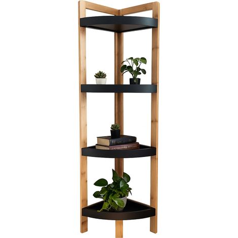 Etagere dangle en bambou avec etageres integrees design gain de place