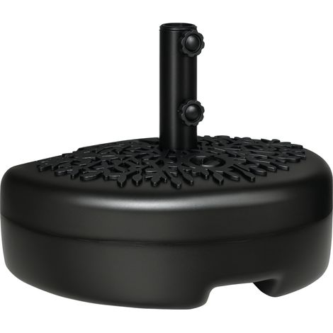 Pied de demi-parasol lestable 18 L eau 21 kg sable, conception soignée (1/5)