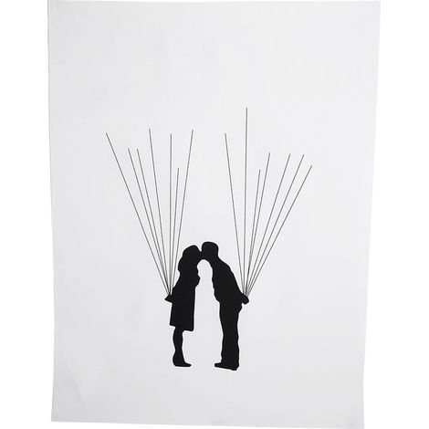 Arbre à empreintes digitales / pouces pour mariage, invités signatures sur toile personnalisée, 2 bouquets de ballons (taille 4) (1/5)