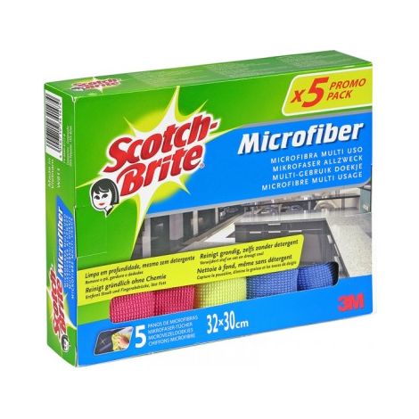 Essuie-tout Scotch-Brite en microfibre, variété de couleurs, 10 pièces, 31x29 cm