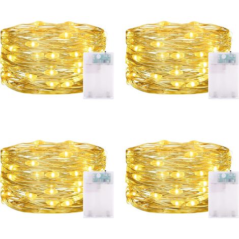 5 m 50 LED Fairy Lights, Battery Operated LED Fairy Lights with Timer for Christmas Parties, Weddings, Parties Decor for Your Room and Garden (1/5)