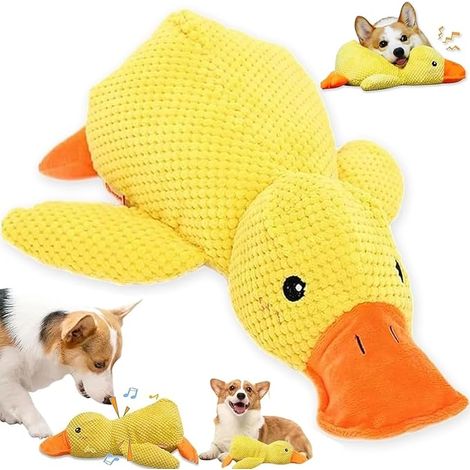 Jouet Canard Indestructible pour Chiens Jouet Canard Anti-Stress pour Chien Peluche Canard Anti-Stress Chien pour Dog De Taille Petite,Moyenne,Grande (1/5)