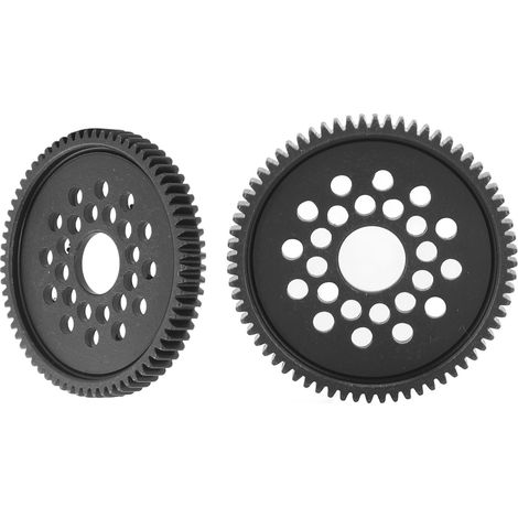 Engrenage droit à grande vitesse en acier noir pour voiture télécommandée TAMIYA TT-02 68T (1/5)