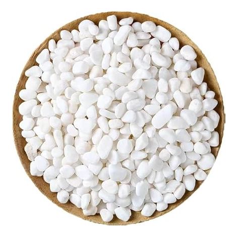 1 kg White Decorative Stones 6-9 mm - Natural Stones for Gardens, Vases and Grave Decoration (Decorative Stones, Pot Filler) (1/5)