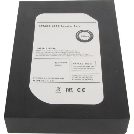 5-Port M.2 SATA auf 3,5-Zoll SATA 3.0 (6 Gbit/s) SSD-Adapter - JBOD-Gehäuse für Windows 7, 8, 10 und 11 (Kompatibel mit 2230, 2242, 2260 und 2280 SSDs) (1/5)