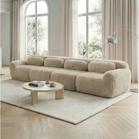 Modulares Sofa aus Plüsch mit rutschfester Basis OKMYHOME (1/5)