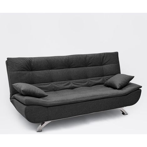 Divano letto in microfibra 2 posti design moderno Centenario - Grigio Scuro
