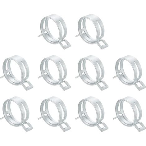 Colliers De Serrage Pour Tuyau silicone 35mm Argent Lot De 10 (1/5)