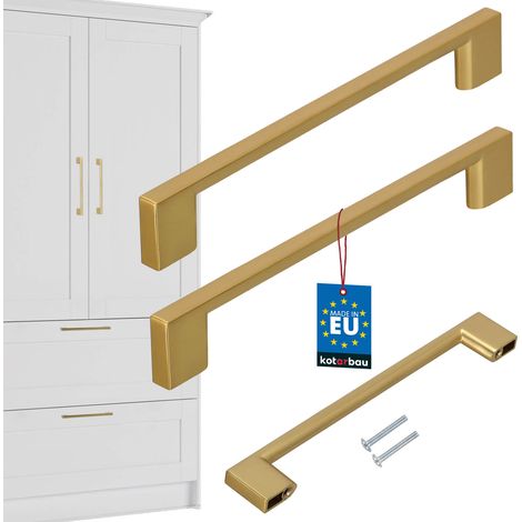 Tirador para muebles de cocina KOTARBAU® Clásico Moderno Oblongo Largo Oro Mate 190 MM Espacio entre 160 MM Juego de 2