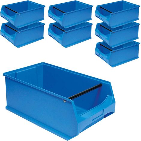 BRB 8 X Vision Boîte Empilable "Profi avec barre poignée, h 500 x 300 x 200 mm, contenu : 21 L, bleu