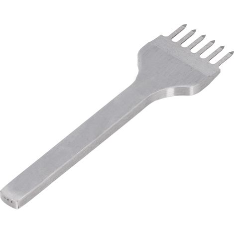 Poinçon à coudre le cuir avec 6 trous en forme de diamant, en acier rapide (pour le bricolage, 3 mm). (1/5)