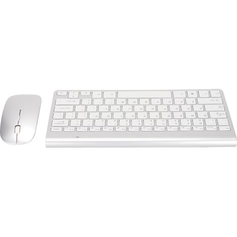 Ensemble clavier et souris sans fil, sensible et silencieux, DPI réglable, design ergonomique, récepteur USB.